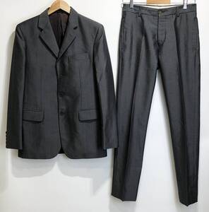 HELMUT LANG スーツ 上下セットアップ 3B テーラードジャケット シングル スラックス グレー ヘルムートラング SIZE：44■1218K①