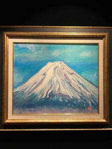 隻眼の画家　番洋　アート作品　冬の富士山　10号　2021年