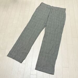 和539★① Dickies ディッキーズ カジュアルパンツ ボトムス チェック 28 グリーン ブラック ホワイト メンズ