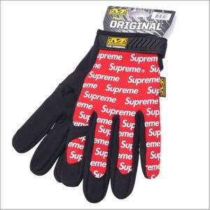 17ss 新品 国内正規品 Supreme Mechanix Original Work Gloves 赤 RED レッド 黒 シュプリーム ワークグローブ 手袋 S Sサイズ ロゴ logo