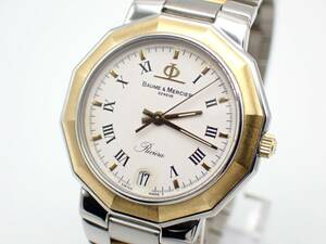 1円～☆BAUME&MERCIER ボーム&メルシエ クオーツ レディース腕時計 リビエラ 1465859 5130.038 デイト コンビカラー/F5522971-28500