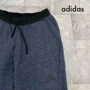 adidas アディダス ランニングパンツ sweat pants スウェットパンツ 薄手 トレーニングパンツ 裾ジップ ネイビー サイズL 玉FL3594