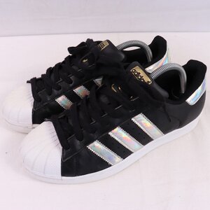 SUPERSTAR 26.0cm/adidas スーパースター アディダス スニーカー 黒 ブラック 白 中古 古着 メンズ ad5399