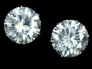 UV12787SS【1円～】新品【RK宝石】≪DIAMOND≫ 極上ダイヤモンド 大粒 2石 総計1.26ct Pt900 高級 一粒ダイヤ ピアス