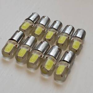 国内未入荷 特注品 超爆光COB 24V専用設計！100個 角マーカー用 BA9S LED 電球 ホワイト 白 デコトラ サイドマーカー レトロ大型車トラック