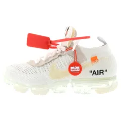 NIKE (ナイキ) ×OFF-WHITE AIR VAPORMAX FLYKNIT AA3831-100 オフホワイト エアヴェイパーマックス フライニット ローカットスニーカー ホワイト US9.5/27.5cm