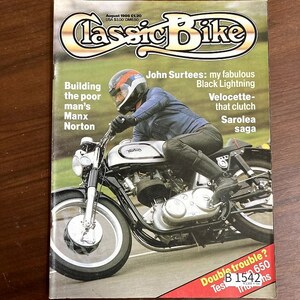 B1542　1986 年　「Classic Bike」クラシックバイク 英国 旧車 雑誌　ヴィンテージバイク　英国車 　　ビンテージ　自動車