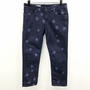 ギャップ 【新品】GAP クロップド デニム パンツ ジーンズ ストレッチ 星柄 綿×ポリエステル×ポリウレタン 26 ネイビー 紺 レディース