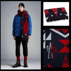 MONCLER/男女兼用/秋冬新作ロゴ付きウールマフラー☆紙袋・タグ付・正規品