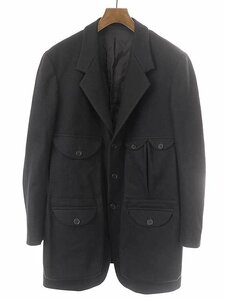 Yohji Yamamoto POUR HOMME ヨウジヤマモト プールオム 22AW フラップポケットメルトンジャケット ブラック 2 ITZ9VG3RLQA4