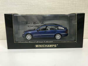 【１円スタート】1/43 ミニチャンプス　メルセデス Cクラス Tモデル 2001 Mercedes C-Class T-Model 2001 j-blue 430 030111 MINICHAMPS ZI