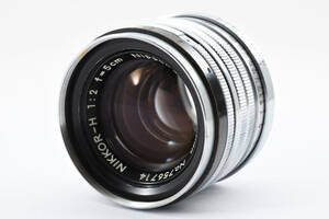 ◆良品・動作OK◆NIKON ニコン Nippon Kogaku NIKKOR-H 5cm 50mm F2 黒帯(L39）Lマウント◆#CE100168