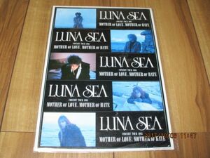 ルナシー LUNA SEA ステッカーシート MOTHER OF LOVE,MOTHER OF HATE CONCERT TOUR 1995 折れ シワ ややズレ RYUICH SUGIZO J INORAN 真矢