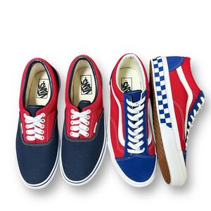 未使用　2セット　VANS OLD SKOOL ERA バンズ　オールドスクール　エラ　トリコロール　チェッカー　US8 JP26cm