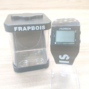 ◇ ◎ FRAPBOIS 動作未確認 デジタル ブランドロゴ 水玉 ドット 腕時計 ウォッチ ブラック 表記なし レディース メンズ E