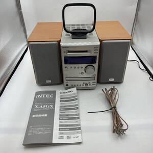 ONKYO 高級コンパクトCD/MDコンポFR-155GX D-02GX スピーカー2個セット☆★取扱説明書付　付属品あり