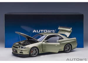 ◎Aa1/18　日産 スカイライン GT-R (R34) VスペックⅡ ニュル ミレニアムジェイド