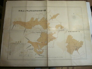 古地図　高尾山及城山付近試験林案内図　