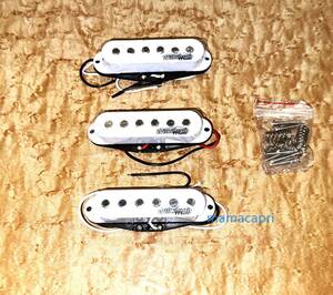 新品Wilkinson MWVS Staggered Polepiece Stratocaster Pickupスタッガード ポールピースSet White ウィルキンソン ストラト ピックアップ