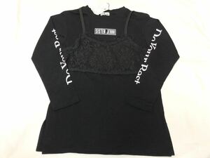 ★新品 SISTER JENNI シスタージェニー ビスチェ ブラック 長袖シャツ ロンT カットソー 140★