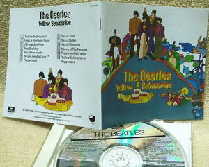 即決！【2点で送料無料】CD ビートルズ Beatles Yellow Submarine 日本盤 Parlophoneロゴ表記 オーケストラ演奏も 歌詞対訳掲載