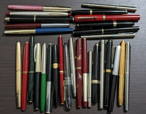 万年筆 まとめ売り ジャンク Pilot PARKER PLATINUM モンブラン ヴィンテージ 廃盤 14k 18k 