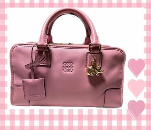 ☆美品 LOEWE ロエベ アマソナ28 限定 バッグ ハンドバッグ ピンク レア ☆