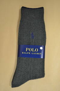 新品　未使用 　タグ付き　男性　POLO RALPH LAUREN 　ポロラルフローレン　毛混ソックス　日本製　　送料無料