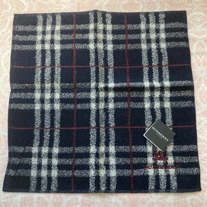 【人気柄】新品/BURBERRY/タオルハンカチ/正規品/バーバリー/綿100%/未使用/即決あり/匿名発送/ノバチェック/ネイビー/ホースマーク/メンズ