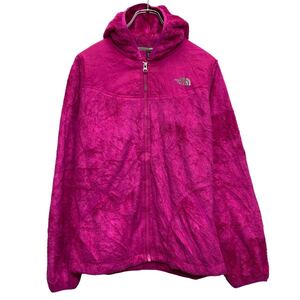 The north face フリース ジャケット ザノースフェイス キッズ XL ピンク フルジップ アウトドア 古着卸 アメリカ仕入 a610-6235