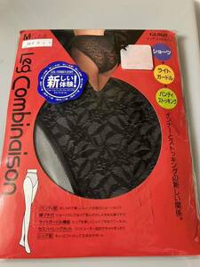 gunze レッグコンビネゾン M ブラック ショーツ ライトガードル パンティストッキング stocking グンゼ leg combinaison パンスト 黒 black