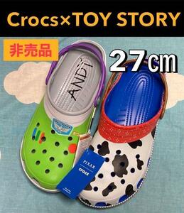 【非売品】27㎝ 新品 クロックス×トイストーリー コラボ サンダル ウッディ バズ/Disney ディズニー toy story ランド シーｂ