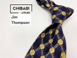 【超美品】Jim Thompson　ジムトンプソン　チェック柄 ネクタイ 3本以上 送料無料 メンズ ネイビー　1202137