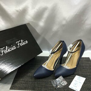 【未使用品/TSS】 Felicia Felice フェリシアフェリーチェ パンプス ハイヒール ネイビー系 ファッション サイズ 約24.5㎝　RS0725/0000