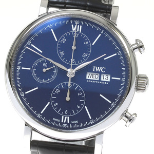 IWC SCHAFFHAUSEN IW391023 ポートフィノ 150イヤーズ クロノグラフ デイデイト 自動巻き メンズ 良品 保証書付き_819641