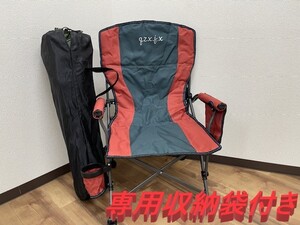 折りたたみチェア M レッド/ ラウンジチェア キャンプチェア フォールディングチェア アウトドアチェア 折りたたみ椅子 レジャーチェア