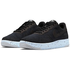 ☆NIKE AIR FORCE 1 CRATER FLYKNIT 黒/薄青/灰 24.5cm ナイキ エア フォース 1 クレーター フライニット DC4831-001