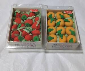 レトロ　　産直いちご＆みかん　消しゴム