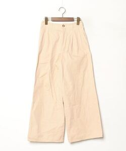 「AURALEE」 WASHED FINX LIGHT CHINO タック ワイドパンツ 0 ベージュ レディース