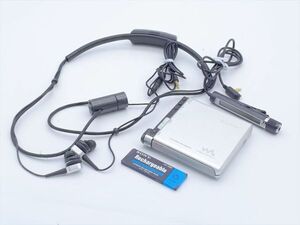 0u1k4aB029 【動作品】SONY WALKMAN MZ-RH1 Hi-MD ウォークマン イヤホン MDプレーヤー ポータブルプレーヤー シルバー ソニー イヤホン付