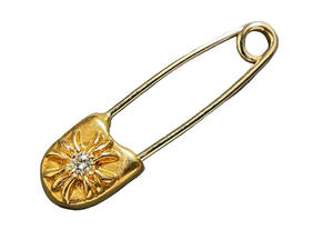 CHROME HEARTS クロムハーツ 22K SAFETY PIN S 1 DIA セーフティピン スモール 1ダイヤ ダイヤモンド