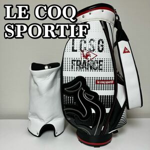 【貴重】le coq sportif ルコックスポルティフゴルフ キャディバッグ QQBPJJ06 9型 47インチ対応 5分割 ゴルフバッグ キャディーバッグ