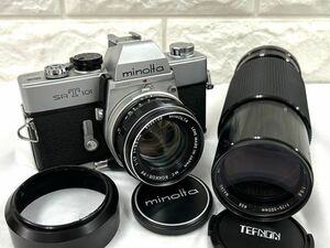 MINOLTA ミノルタ SRT101 MC ROKKOR-PF 55mm f/1.7 + SI 28mm f/2.8 他 TEFNON 望遠 一眼レフ フィルムカメラ シャッターOK fah 5J032K