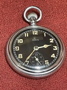 エルジン　Elgin 飛行時計　懐中時計　ビンテージ