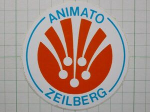 外国　古いステッカー： ANIMATO ZEILBERG デザイン 広告 ビンテージ +Aa