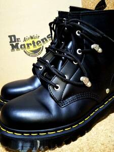 【Dr.MARTENS】ドクターマーチン 1460 BEX STUD 8ホールブーツ UK9 (28cm ) ベックス スタッド ブラック 厚底 国内正規品【箱付き極美品】