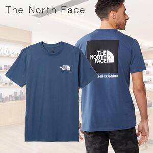 THE NORTH FACE Tシャツ 半袖 M L ザノースフェイス ボックスロゴ バックプリント SS PRINTED BOX NSE TEE コロンビア パタゴニア Soto 青