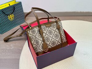 ■新品未使用■ TORY BURCH トリーバーチ 2WAY 斜め掛けレディースバッグ Tモノグラム トリプルコンパートメント