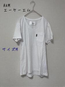 AKM エーケーエム　スラブポケットTシャツ　M