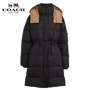 ◆すぐにお届け！◆新品タグ付き/正規品◆【COACH★CL273-S】コーチ シグネチャーミッドダウンパッファーブラック 定価176,000円 即決!! 